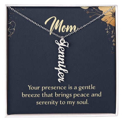 Mom-Customized Multi-name Vertical Necklace