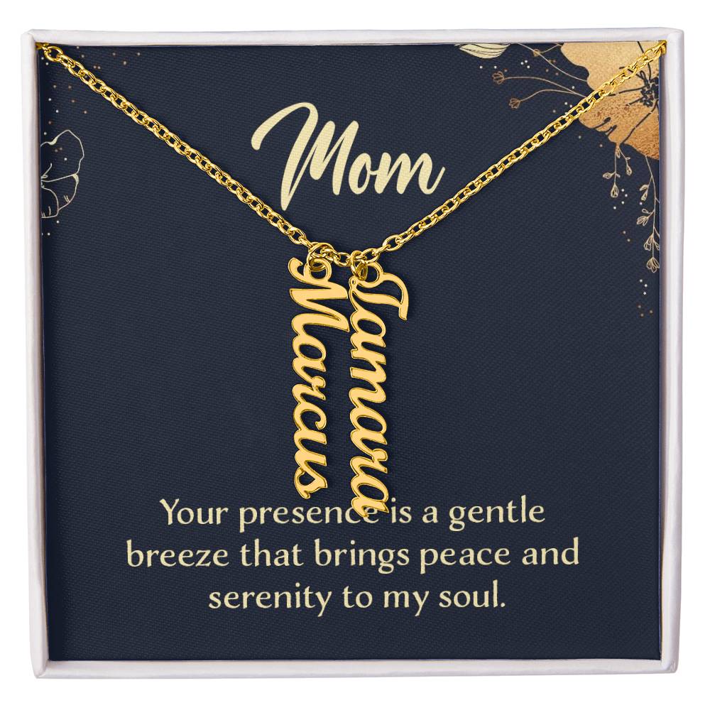 Mom-Customized Multi-name Vertical Necklace