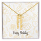 Birthday-Multi name Vertical Necklace