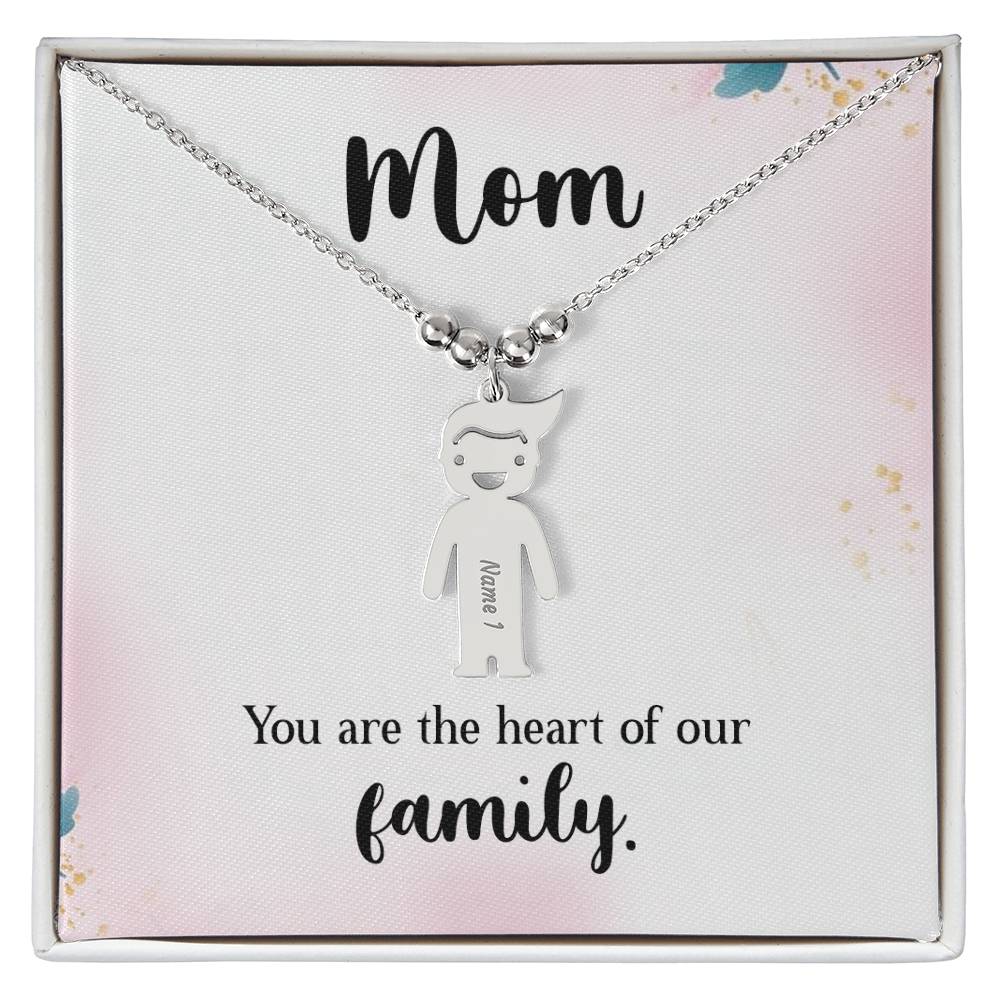 Mother-Customized Name Kids Charm Necklace