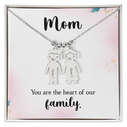 Customized Name Necklace with Charms for Mom