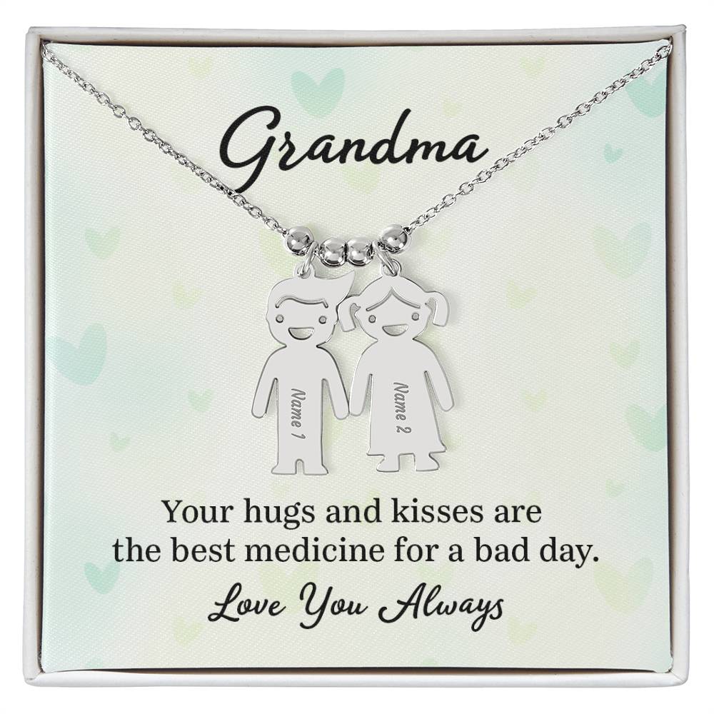 Grandmother-Customized Name Kids Necklace