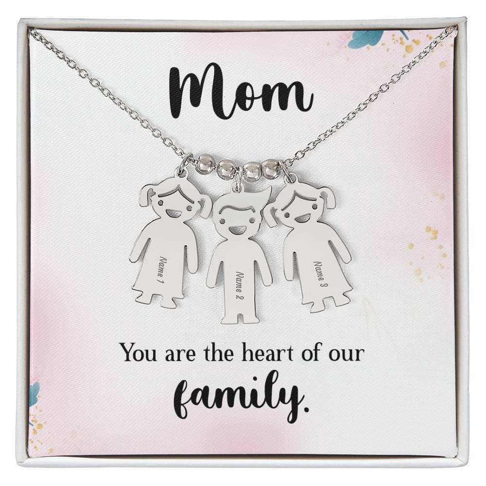 Mother-Customized Name Kids Charm Necklace