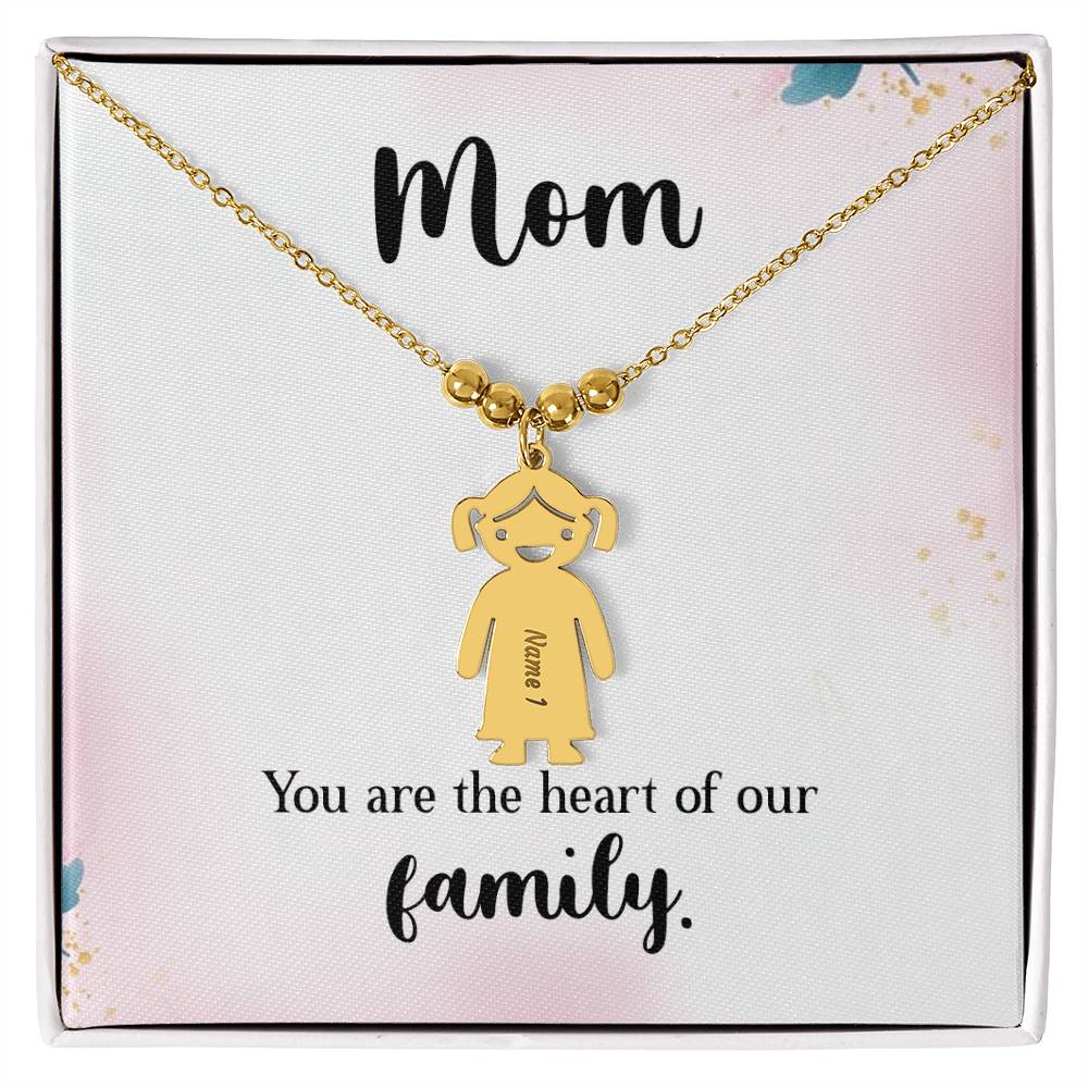 Mother-Customized Name Kids Charm Necklace