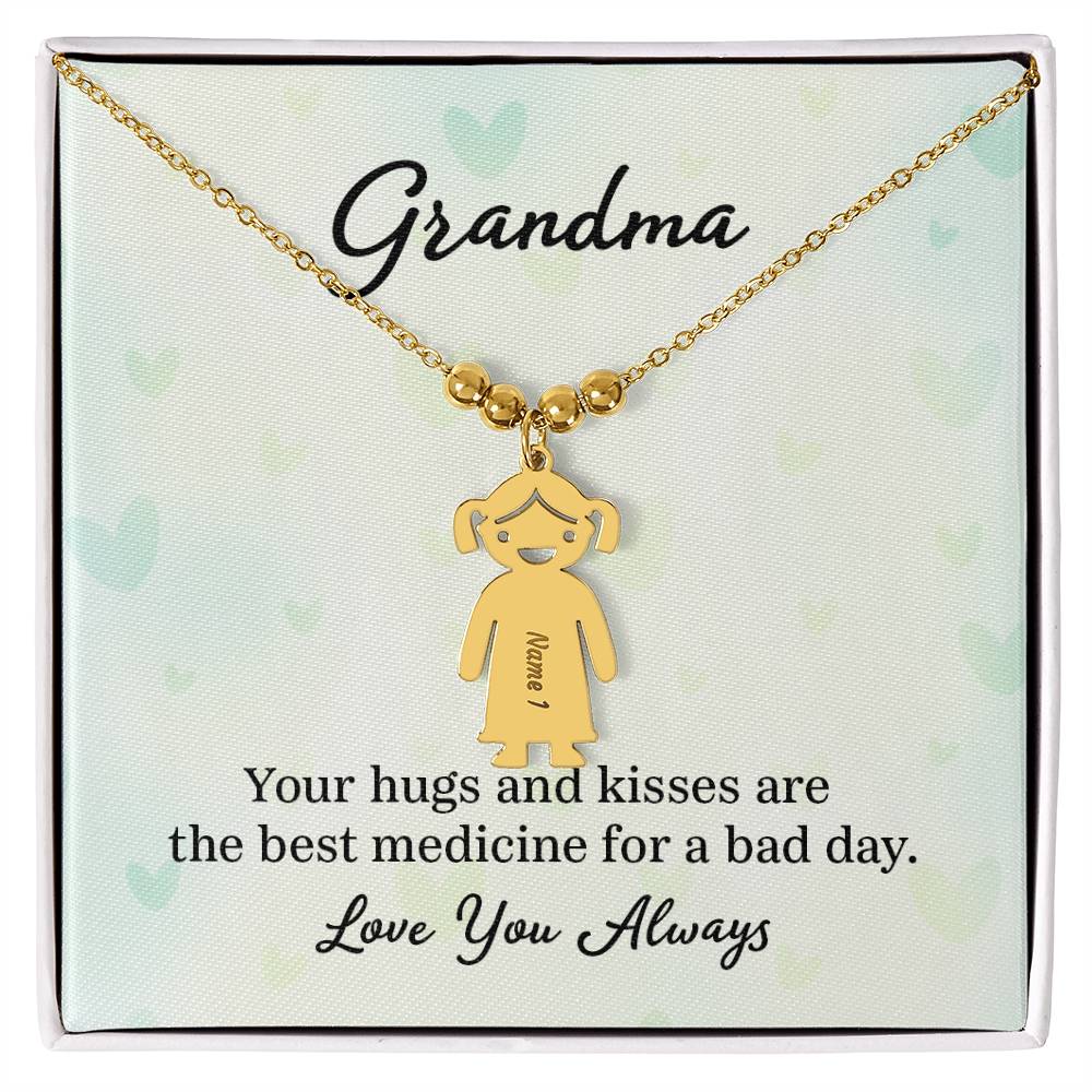 Grandmother-Customized Name Kids Necklace