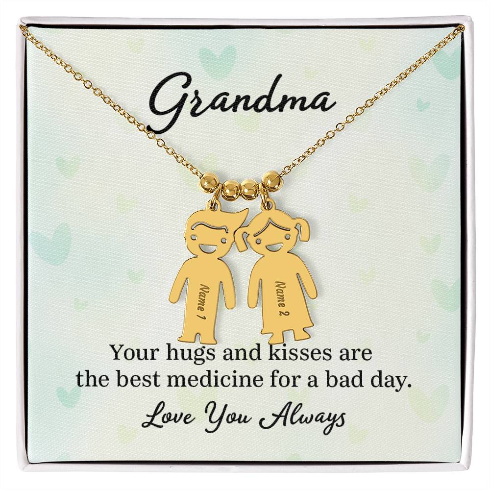 Grandmother-Customized Name Kids Necklace