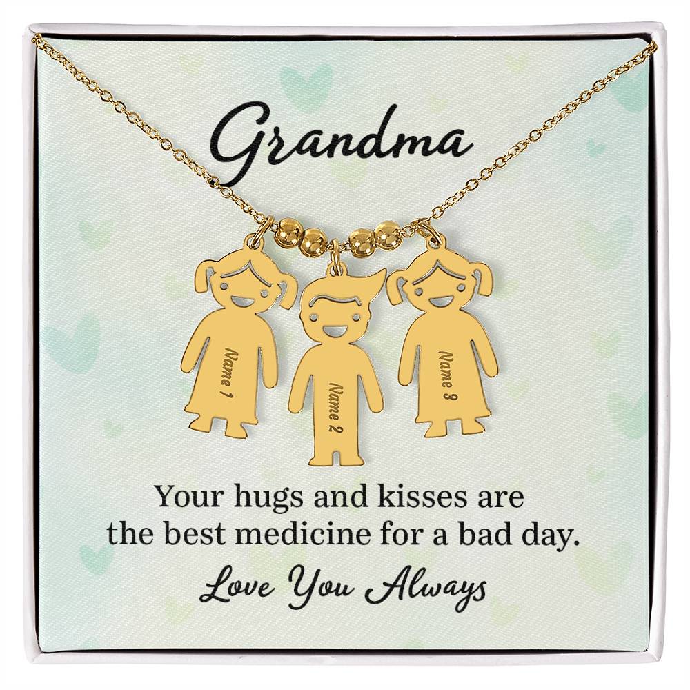 Grandmother-Customized Name Kids Necklace