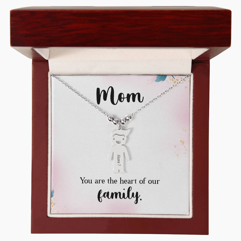 Mother-Customized Name Kids Charm Necklace