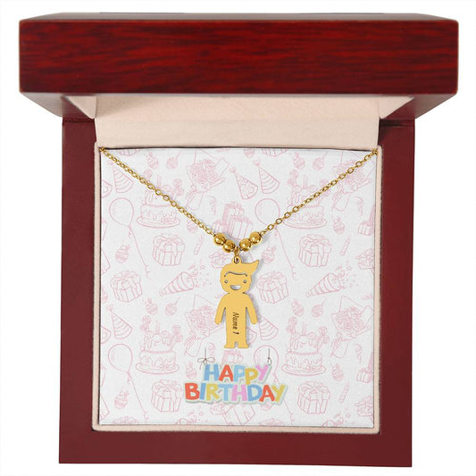 Birthday-Customized Name Kids Necklace