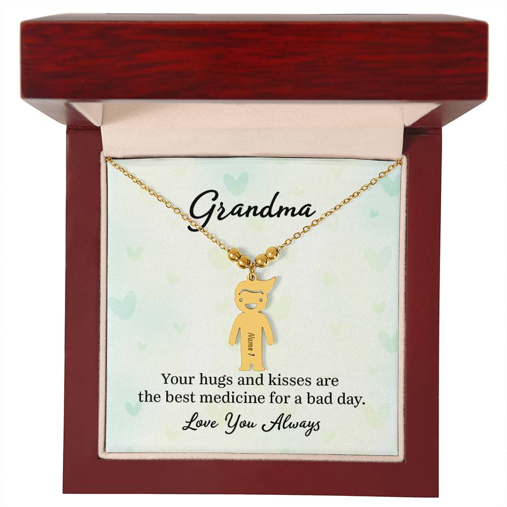 Grandmother-Customized Name Kids Necklace