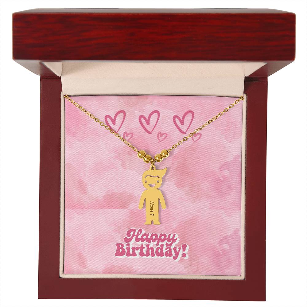 Birthday-Customized Name Kids Necklace