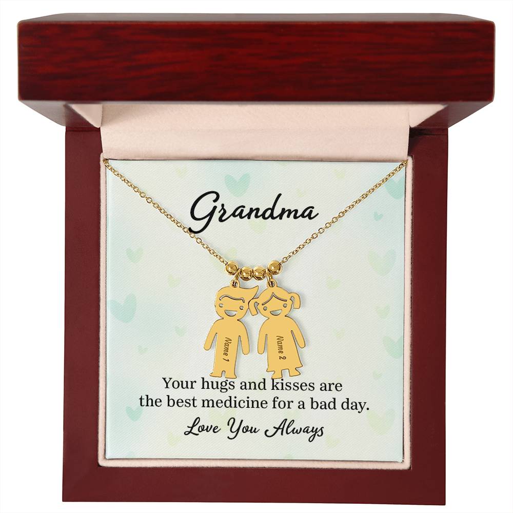 Grandmother-Customized Name Kids Necklace