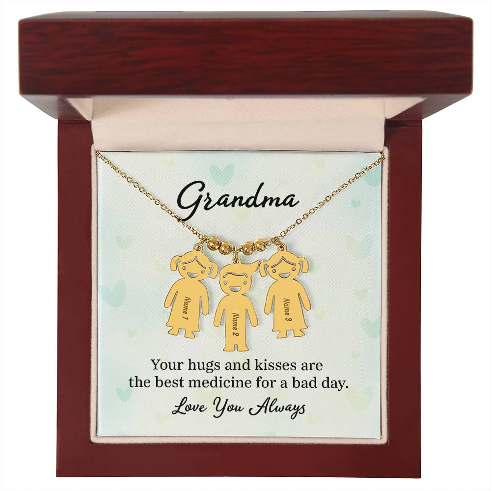 Grandmother-Customized Name Kids Necklace