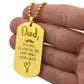 Father-Customized Engraved Dog Tag Necklace