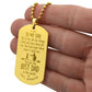 Father-Customized Engraved Dog Tag Necklace (from Daughter)