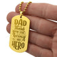 Father-Customized Engraved Dog Tag Necklace
