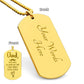 Father-Engraved Dog Tag Necklace customized on the back