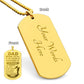 Father-Customized Engraved Dog Tag Necklace