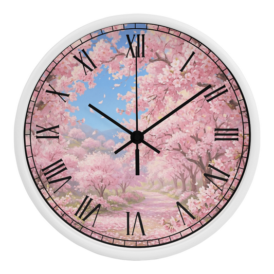 Cherry Blossom Wall Clock 10"