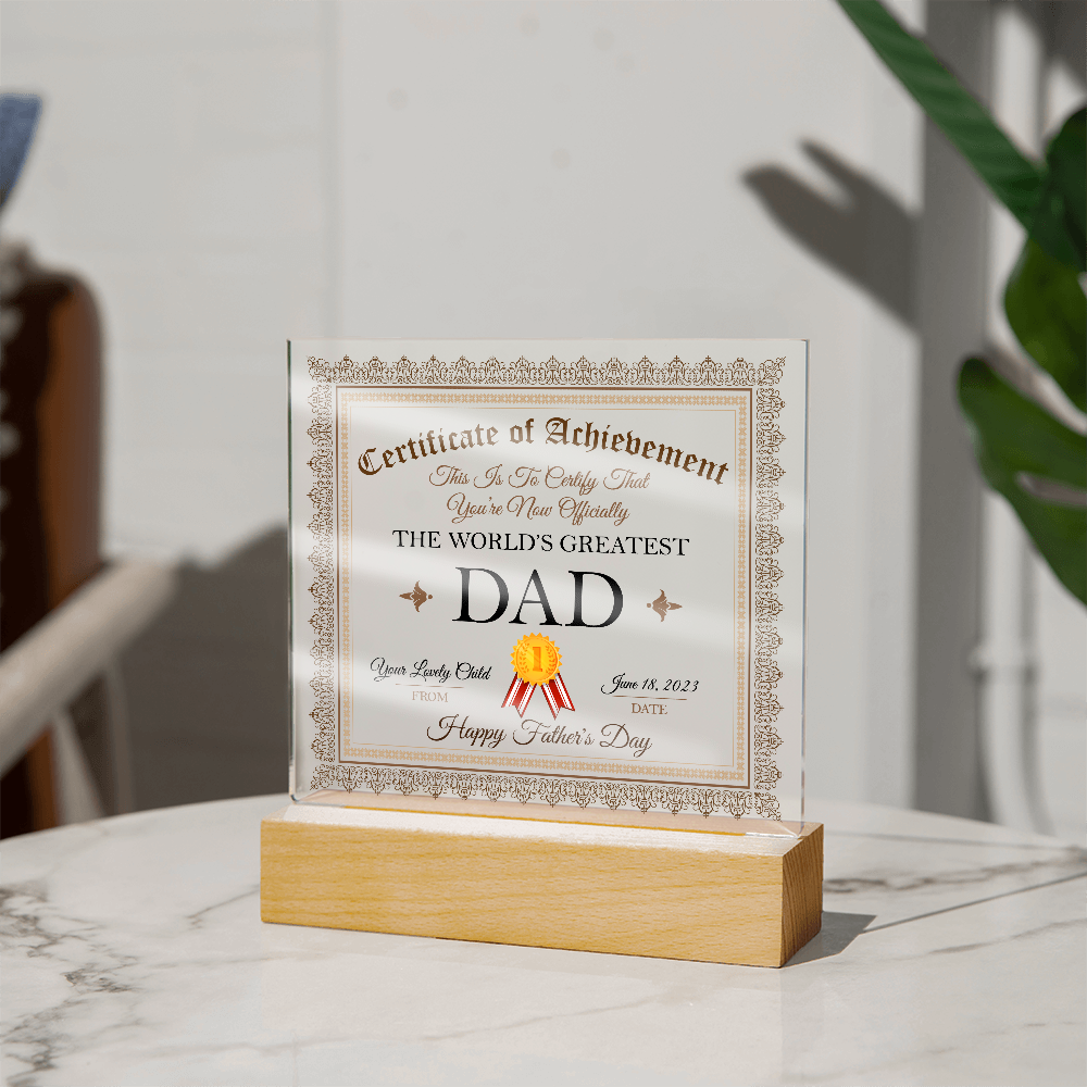 World's Greatest Dad Plaque