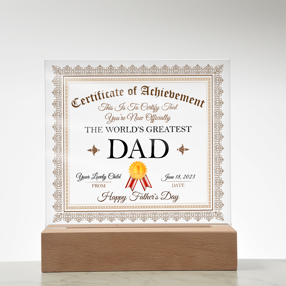 World's Greatest Dad Plaque
