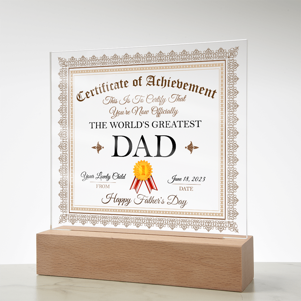 World's Greatest Dad Plaque