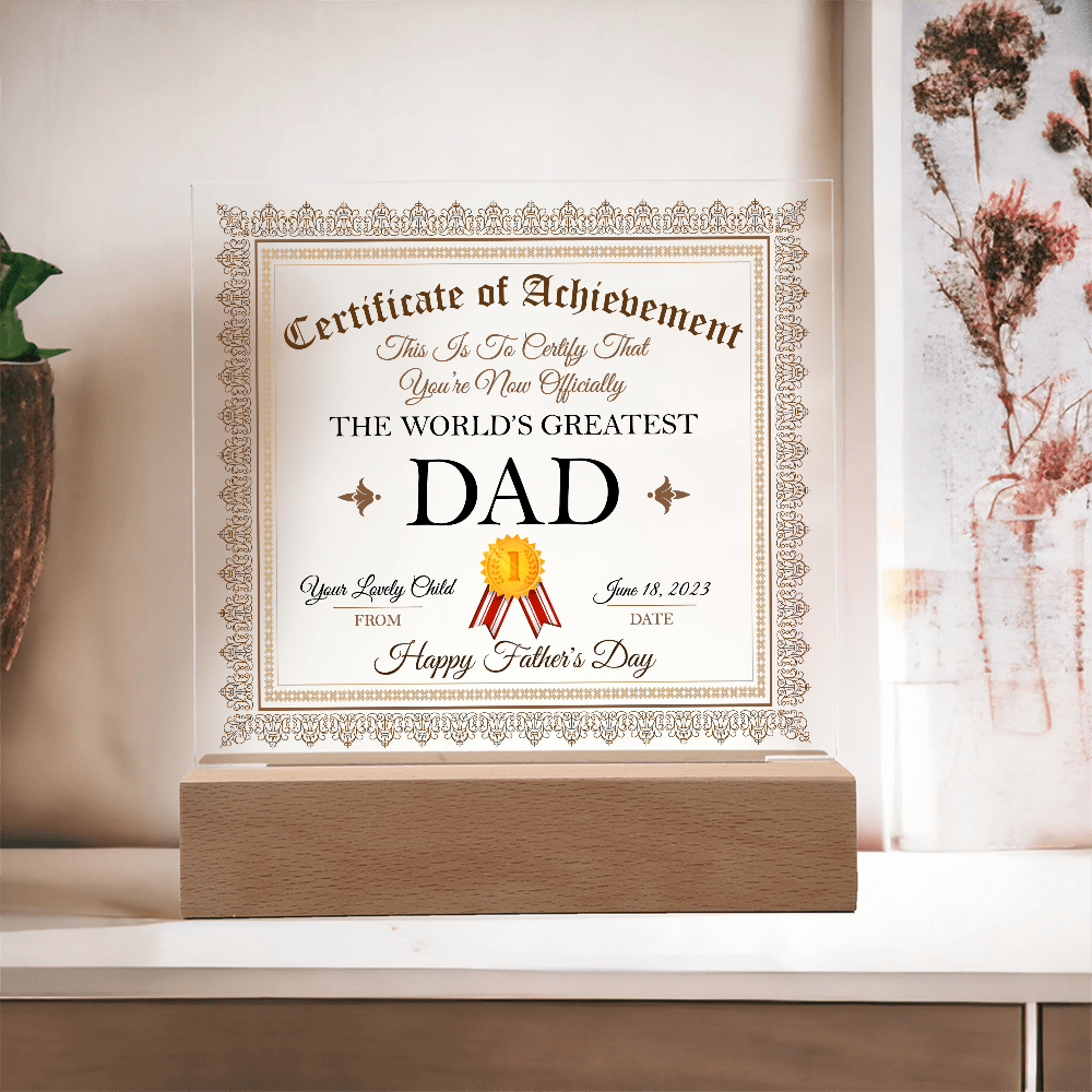 World's Greatest Dad Plaque