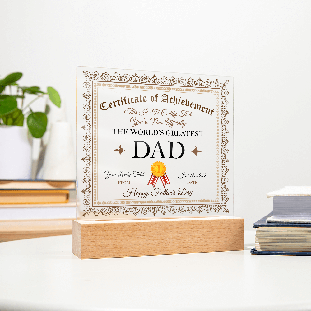 World's Greatest Dad Plaque