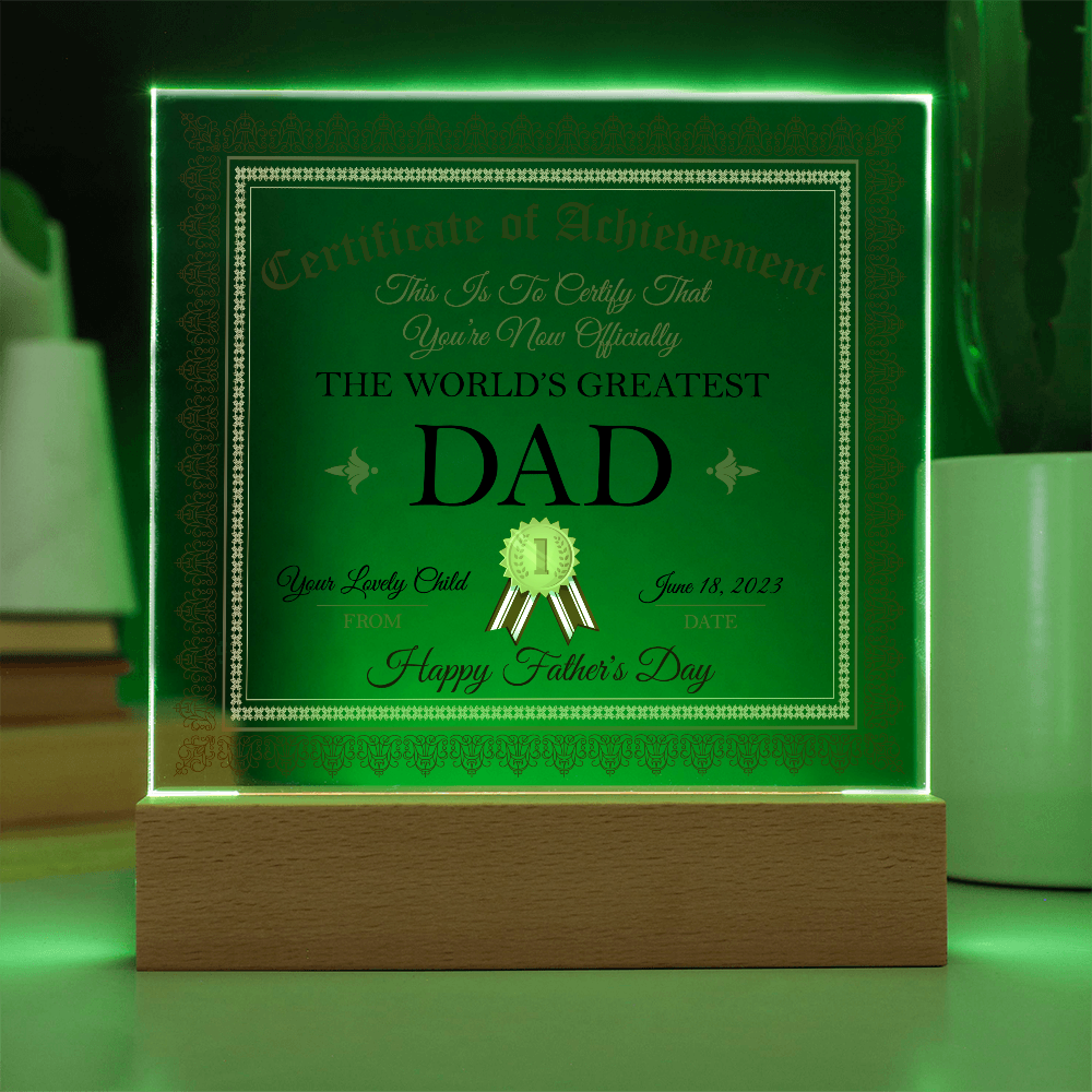 World's Greatest Dad Plaque