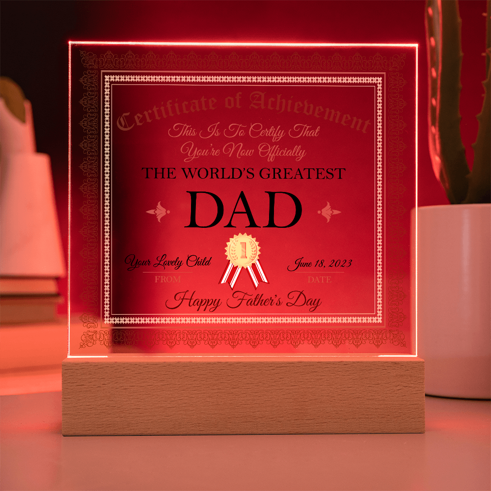 World's Greatest Dad Plaque