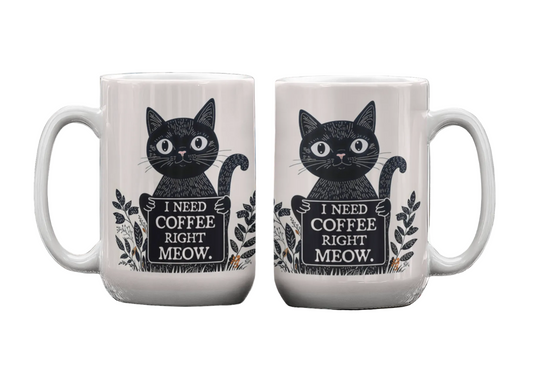 Ceramic Mug Cat Meow