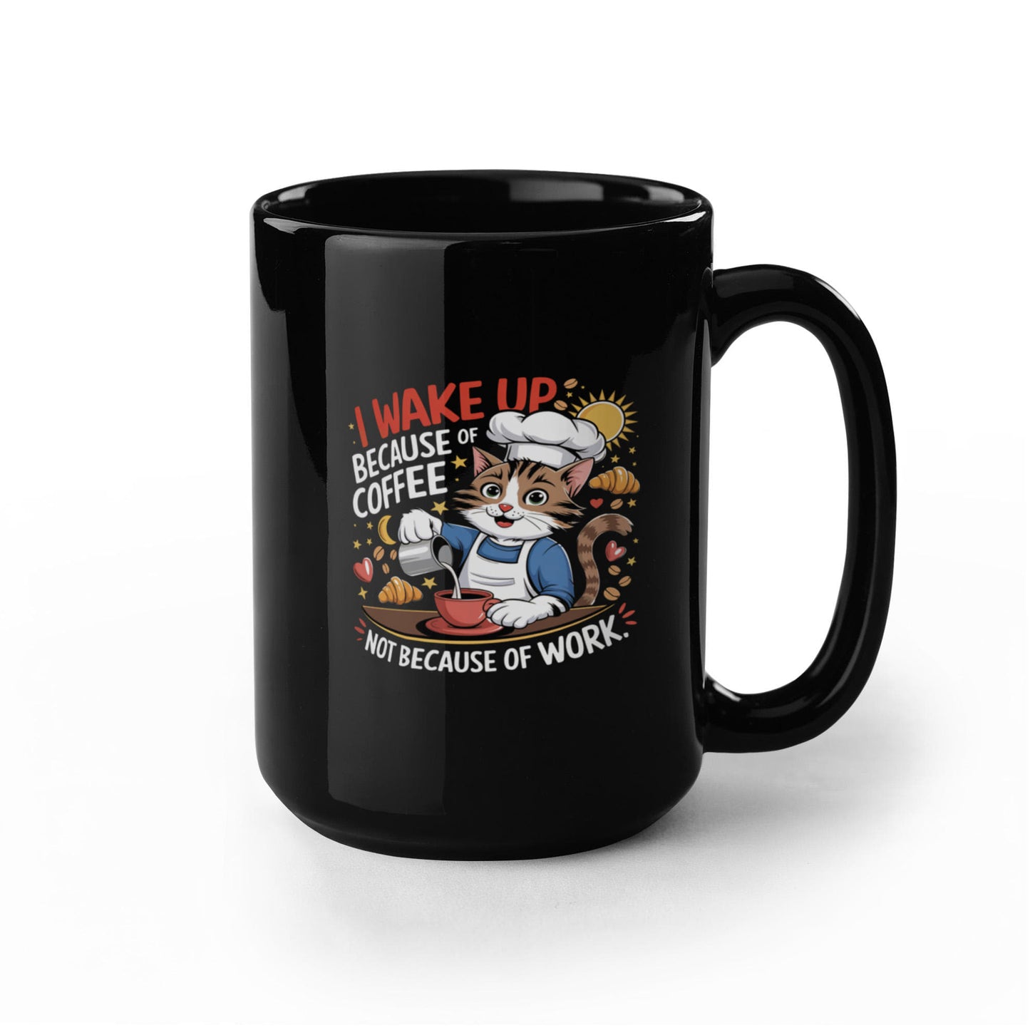 Ceramic Mug Wake Up Cat