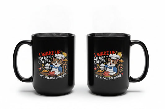 Ceramic Mug Wake Up Cat