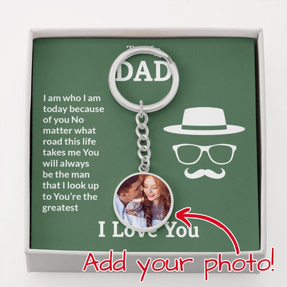 Father-Customized Photo Keychain with Message Card