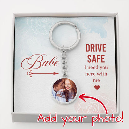 Babe-Customized Photo Keychain with Message Card