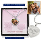 Mother-Customized Heart Necklace with Message card (from Daughter)