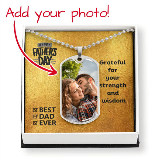 Father-Customized Dog Tag with Message Card