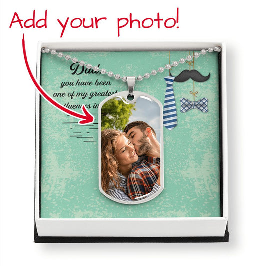 Father-Customized Dog Tag with Message Card