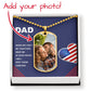 Military Dad-Customized Dog Tag with Message Card