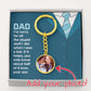 Father-Customized Photo Keychain with Message Card (from son)