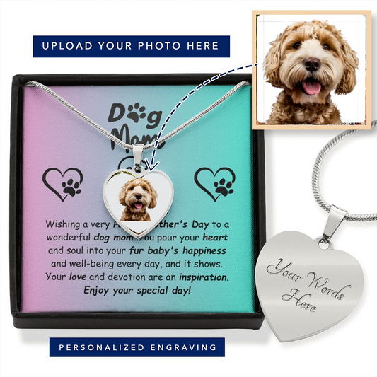 Mom Dog-Customized Heart Necklace