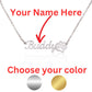 Customized Name Necklace with paw print