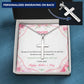Mother-Cross Necklace Ball Chain customized on the back