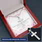 Mother-Cross Necklace Ball Chain customized on the back