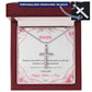 Mother-Cross Necklace Ball Chain customized on the back