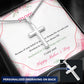 Mother-Customized Stainless Steel Cross Necklace (with Message Card)
