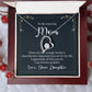Mother-Forever Love Necklace with crystals with Message card (from Daughter)