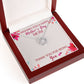 Mother-Lucky in Love Necklace with crystals and Message Card