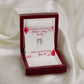 Mother-Lucky in Love Necklace with crystals and Message Card