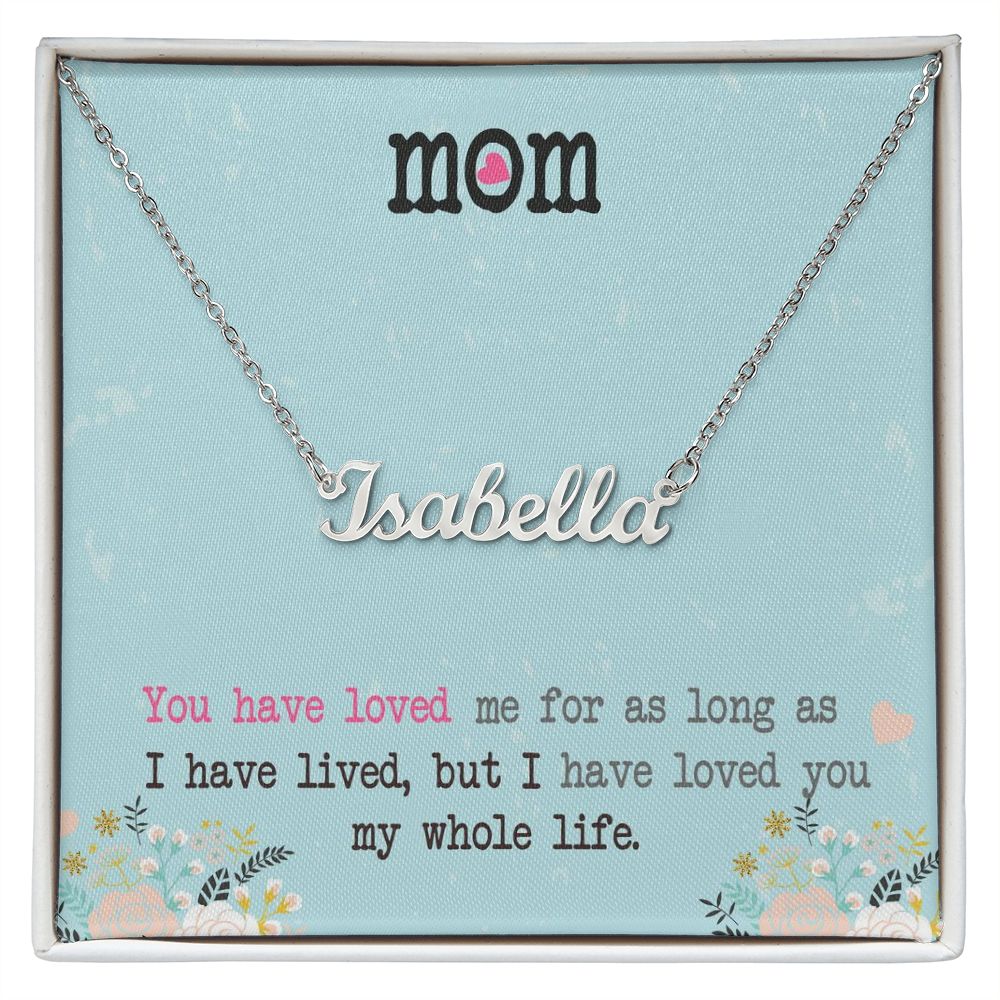 Mother-Customized Name Necklace (With Message Card)